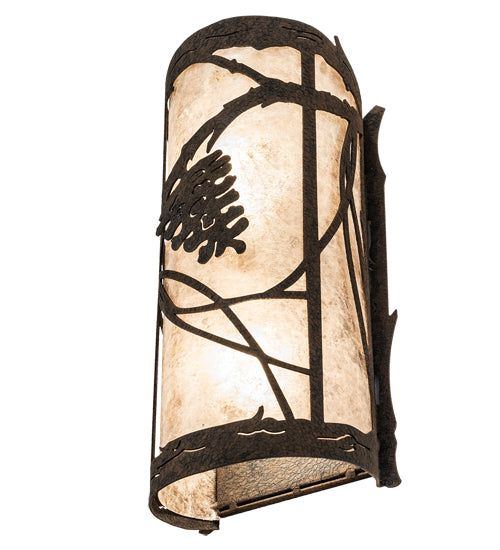 6" Wide Whispering Pines Left Wall Sconce