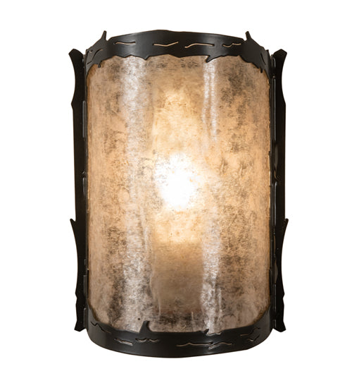 6" Wide Leaf Edge Wall Sconce