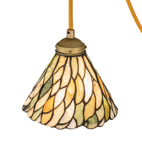 60" Wide Castiliolite Willow Jadestone 3 Light Pendant