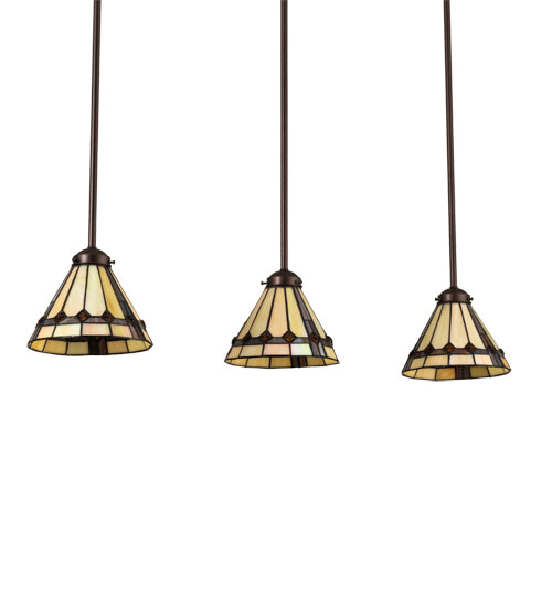 42" Long Belvidere 3 Light Island Pendant