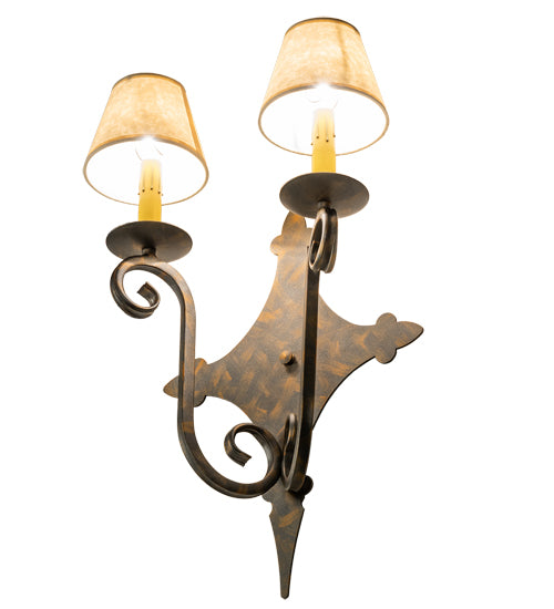 14" Wide Angelique 2 Light Wall Sconce