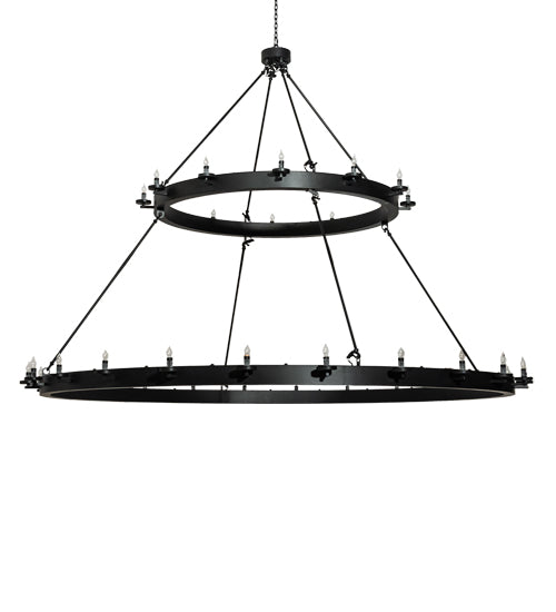 96" Wide Loxley 36 Light Two Tier Chandelier