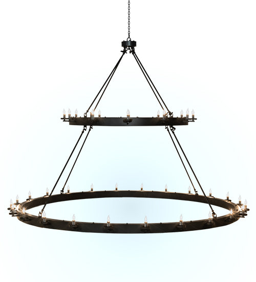 96" Wide Loxley 36 Light Two Tier Chandelier