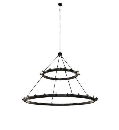 96" Wide Loxley 36 Light Two Tier Chandelier