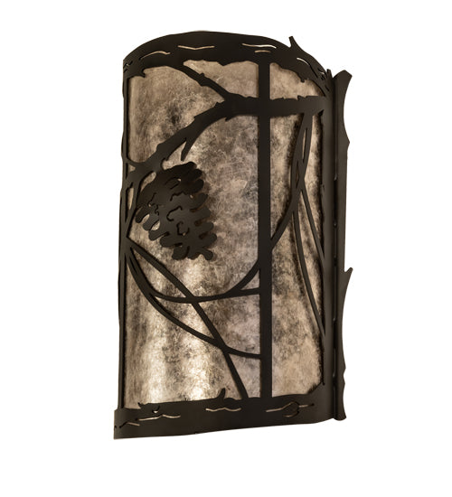 8" Wide Whispering Pines Left Wall Sconce