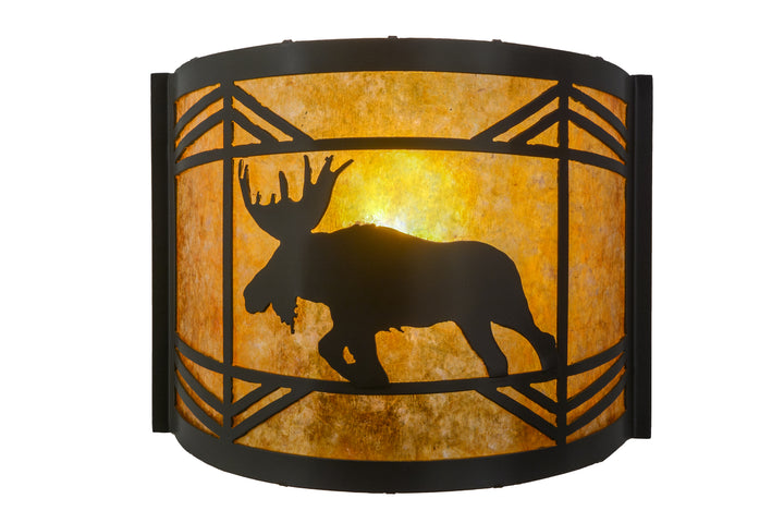 12"W Lone Moose Wall Sconce