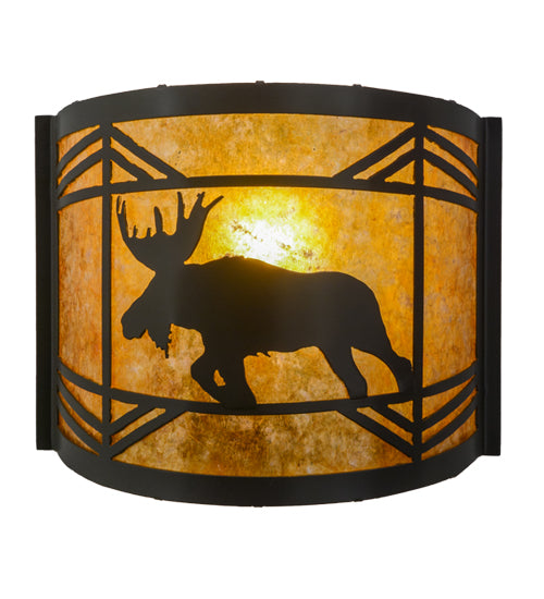 12"W Lone Moose Wall Sconce