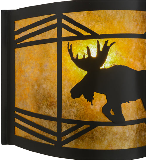 12"W Lone Moose Wall Sconce