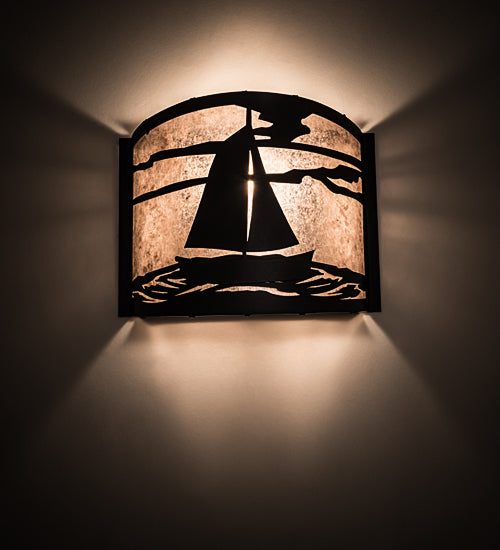 12" Wide Sailboat Wall Sconce