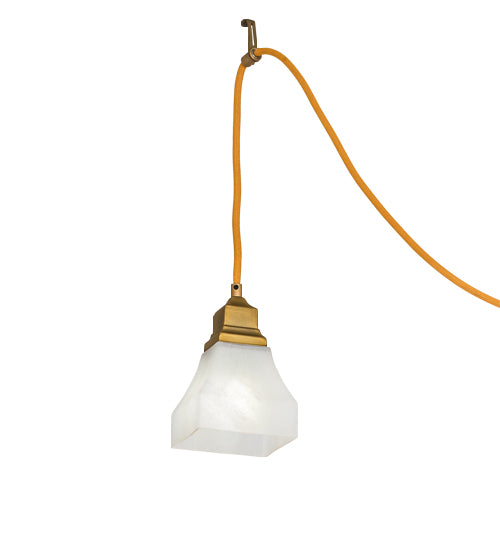 60" Wide Castiliolite Bungalow Alabaster 3 Light Pendant