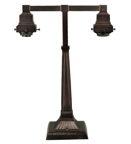 19.5"H Mackintosh Leaf 2 Light Desk Lamp