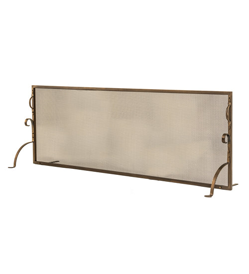 84" Wide X 29" High Prime Fireplace Screen