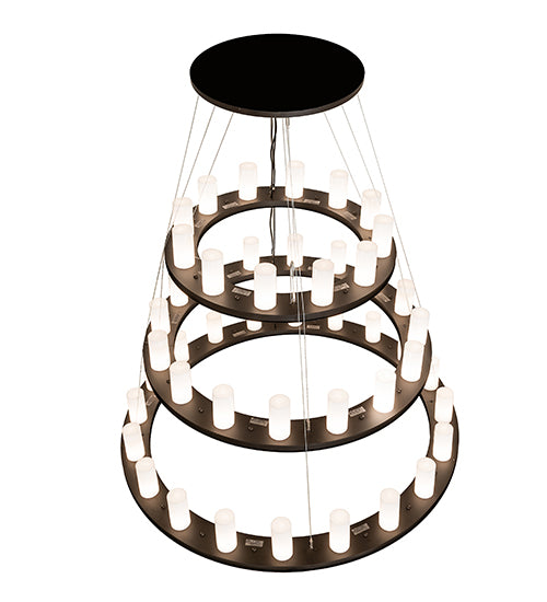 60" Wide Loxley 48 Light Three Tier Chandelier