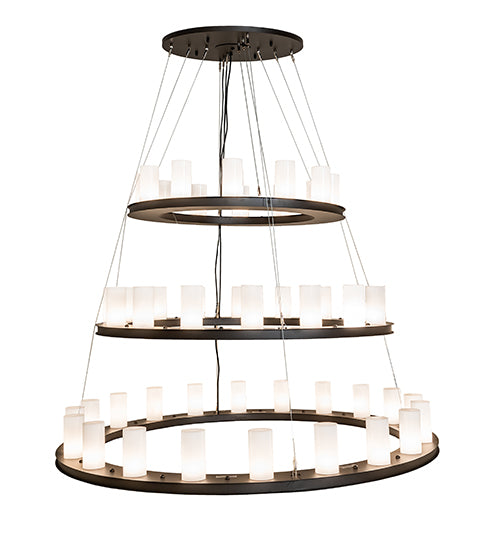 60" Wide Loxley 48 Light Three Tier Chandelier