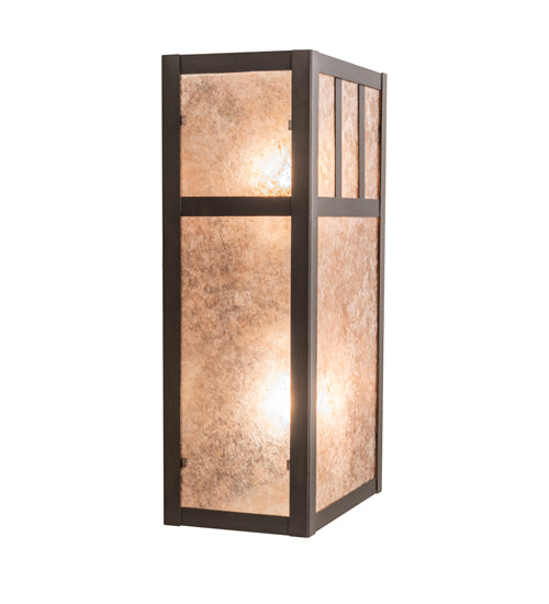 6.5" Wide Hyde Park Double Bar Mission Wall Sconce