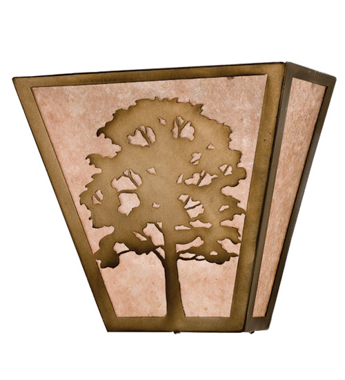 13"W Oak Tree Wall Sconce