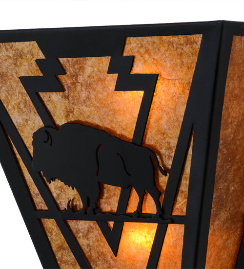 13"W Lone Buffalo Wall Sconce