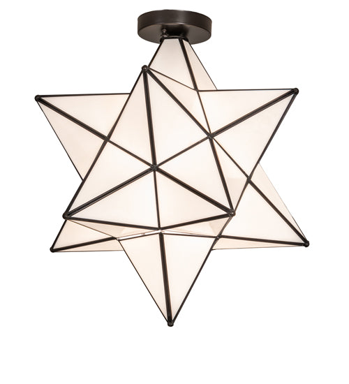 18" Wide Moravian Star Flushmount