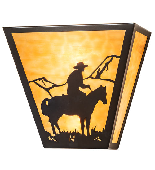 13" Wide Cowboy Wall Sconce