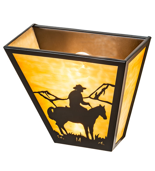 13" Wide Cowboy Wall Sconce