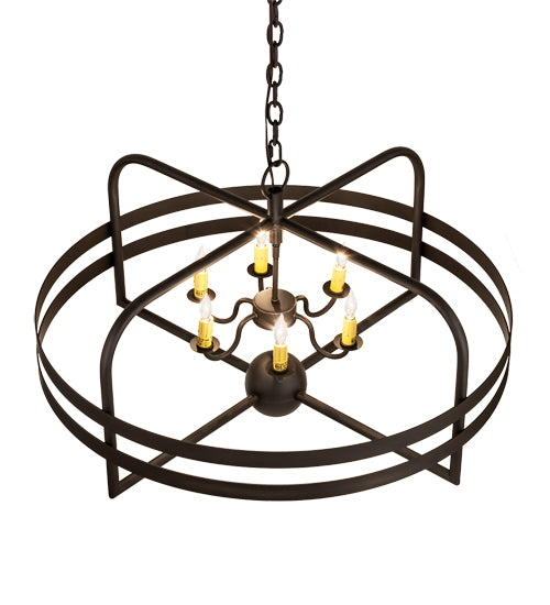 32" Wide Aldari 6 Light Chandelier