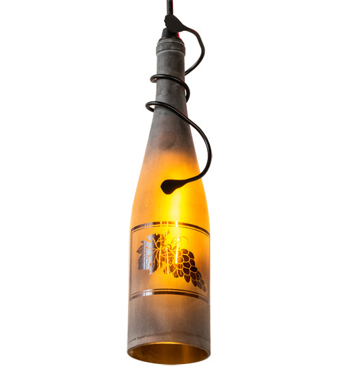 16" Wide 3 Light Wine Bottle Pendant