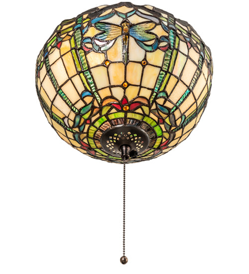 12" Wide Tiffany Dragonfly Fan Light