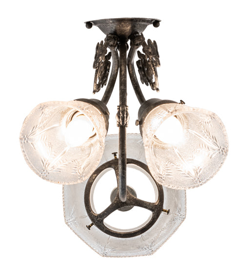 15" Wide Revival Gas & Electric 3 Light Wall Sconce