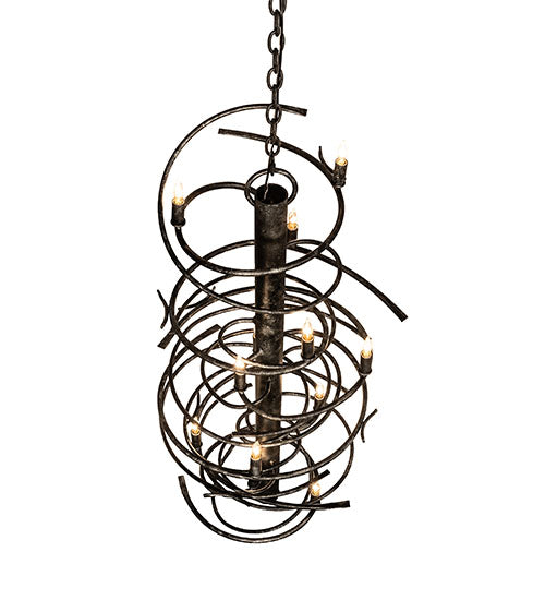 21" Wide Cyclone 12 Light Chandelier