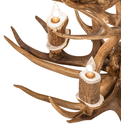 20" Wide Antlers 6 Light Two Tier Chandelier