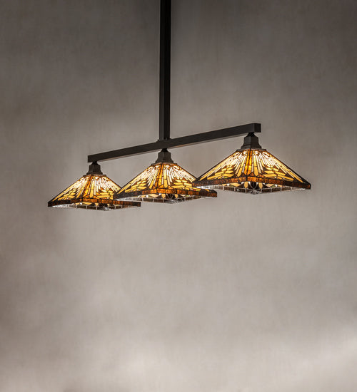 63" Long Nuevo Mission 3 Light Island Pendant