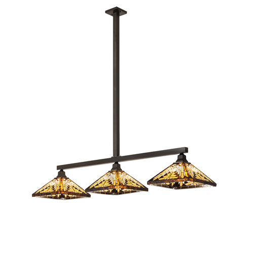 63" Long Nuevo Mission 3 Light Island Pendant