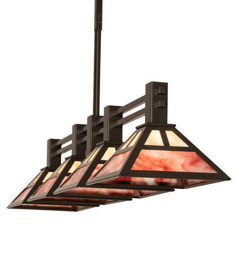 64" Long Soffe T Mission 4 Light Island Pendant