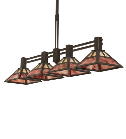 64" Long Soffe T Mission 4 Light Island Pendant