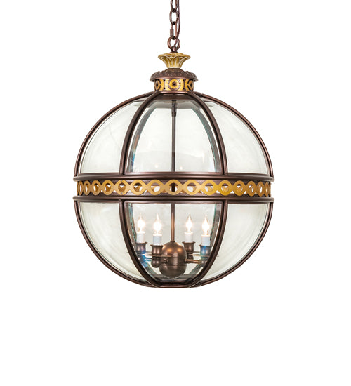 21" Wide Guilloche Pendant