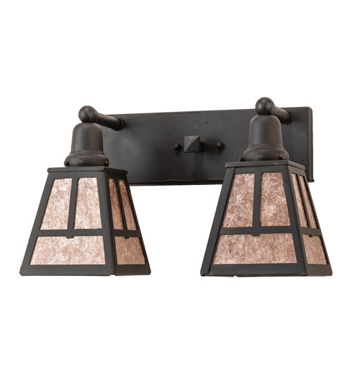 17" Wide "T" Mission 2 Light Vanity Light