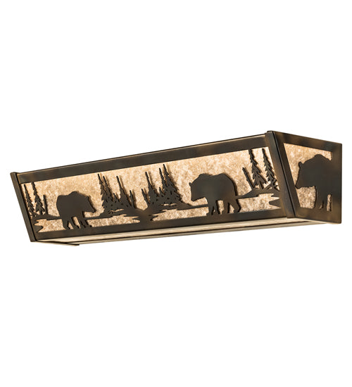 24" Wide Bear At Lake Vanity Light