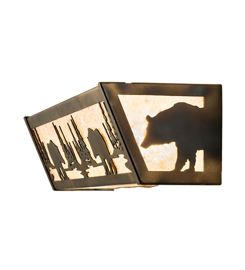 24" Wide Bear At Lake Vanity Light