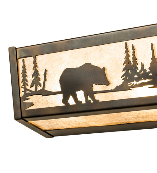 24" Wide Bear At Lake Vanity Light