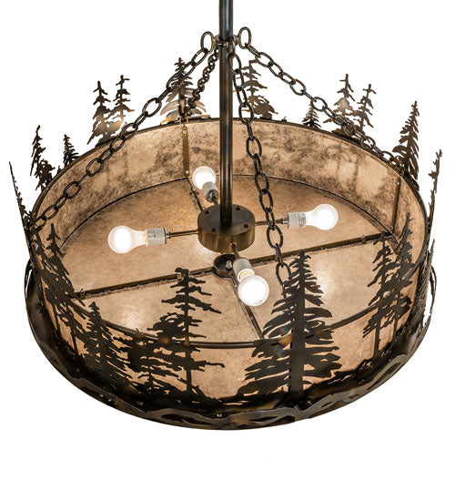 36" Wide Tall Pines Inverted Pendant