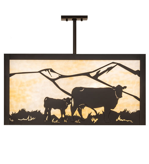 24" Square Calf & Cow Flushmount