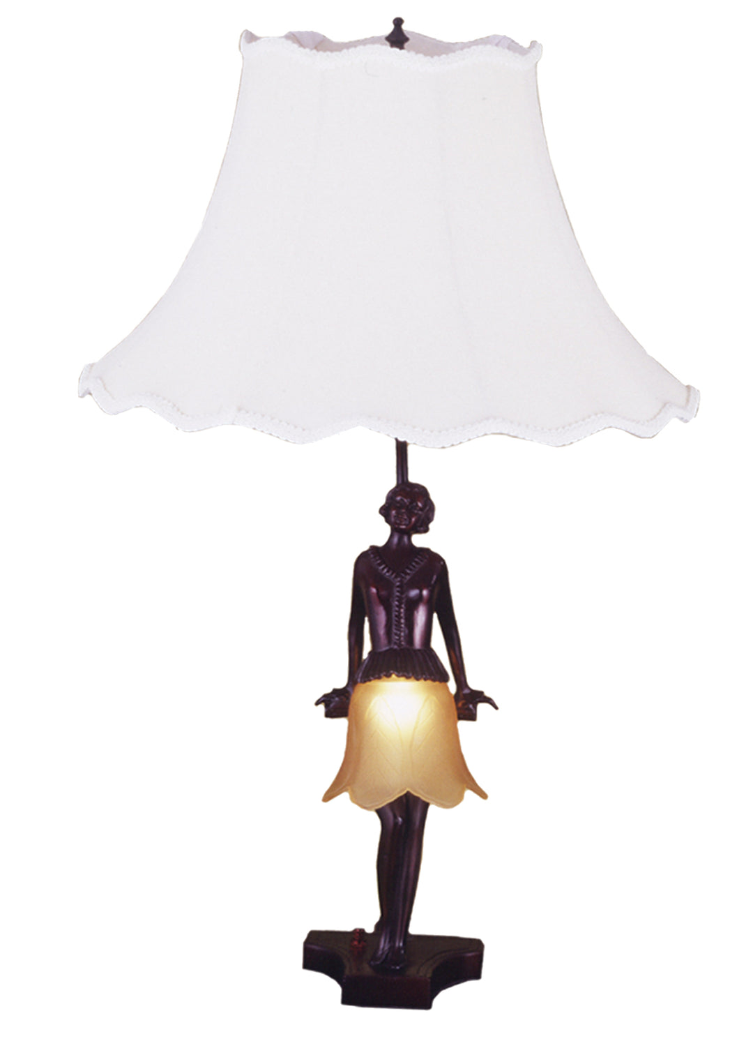 17"H Silhouette 30'S Lady Accent Lamp