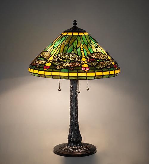 22" High Tiffany Dragonfly Table Lamp