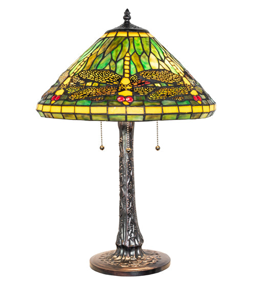 22" High Tiffany Dragonfly Table Lamp