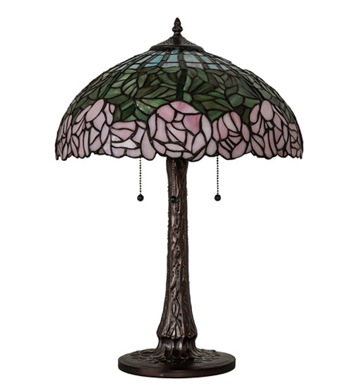 22" High Tiffany Cabbage Rose Table Lamp