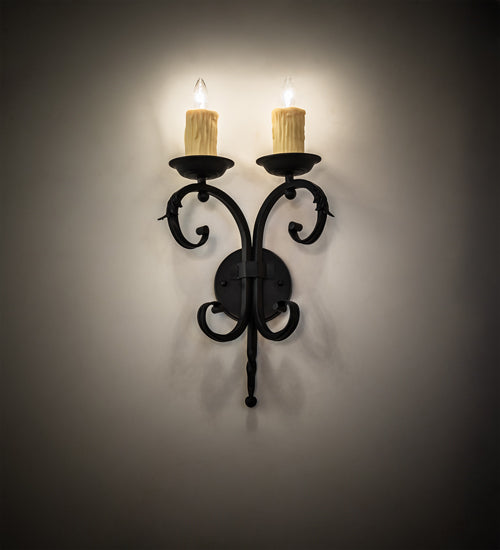 11" Wide Andorra 2 Light Wall Sconce