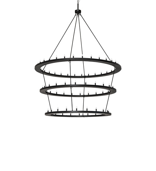 80" Wide Loxley 76 Light Three Tier Chandelier