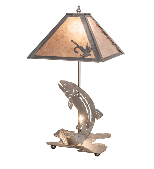 21" High Leaping Trout Table Lamp