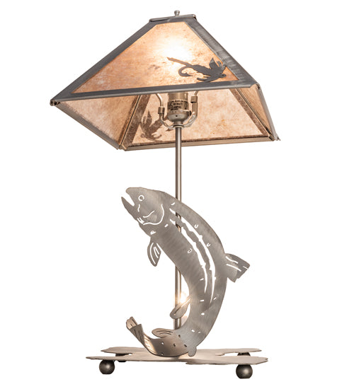 21" High Leaping Trout Table Lamp