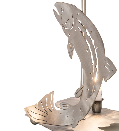 21" High Leaping Trout Table Lamp